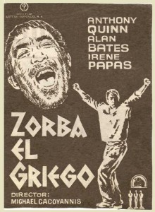 Cartel de cine de la película  "Zorba el griego" (Foto flickr de jovisala47)