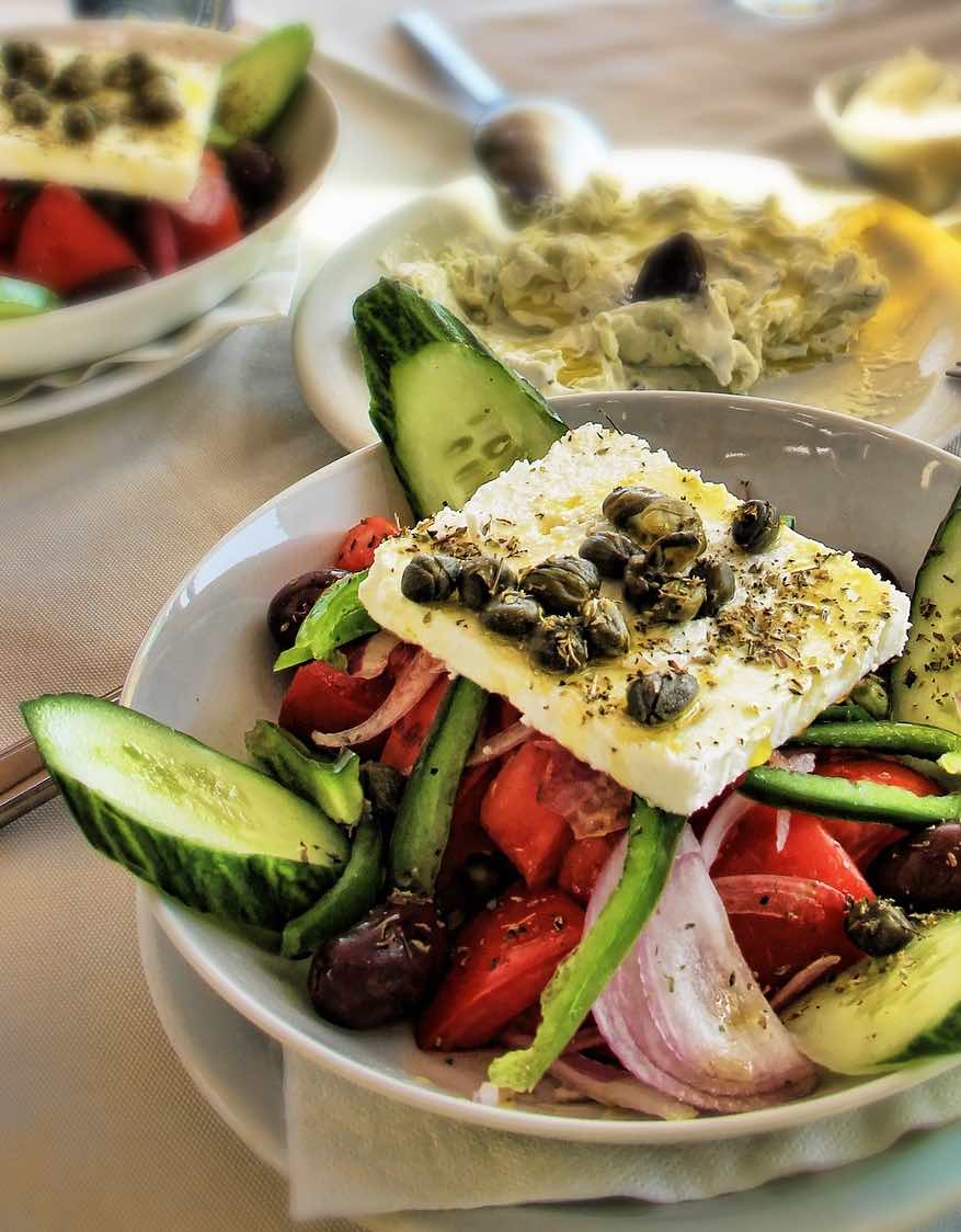 Platos típicos de la cocina griega.